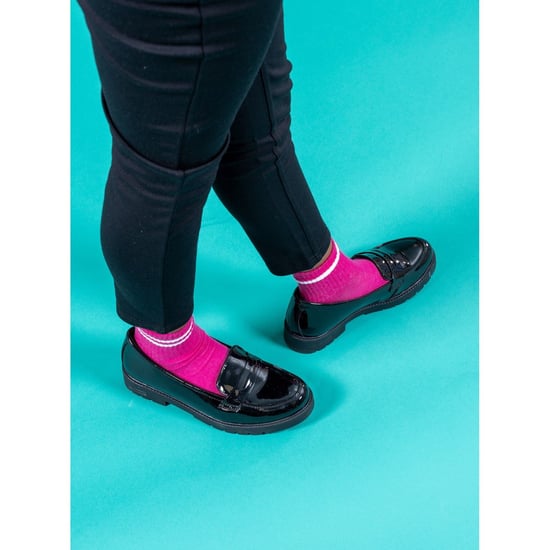 Hush Puppies Hazel Patent SNR Meisjes Zwarte Leren Mocassins - Image 6
