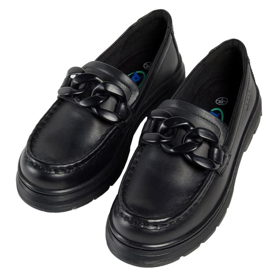 Pod Mina Meisjes Zwarte Leren Mocassins - Image 4