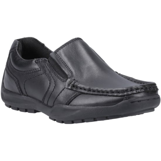 Hush Puppies Morgan Leer Jongens Zwarte Loafers - Image 1