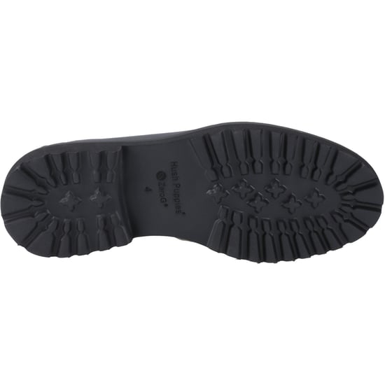 Hush Puppies Grazia Meisjes Zwarte Leren Mocassins - Image 3