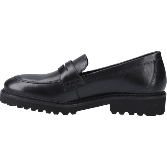 Hush Puppies Grazia Meisjes Zwarte Leren Mocassins - Image 4
