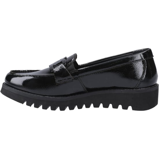 Hush Puppies Francis Loafer Patent Meisjes Zwarte Leren Mocassins - Image 4