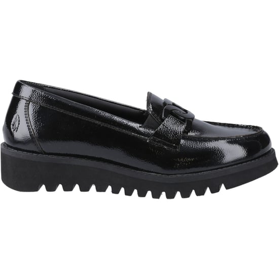 Hush Puppies Francis Loafer Patent Meisjes Zwarte Leren Mocassins - Image 5