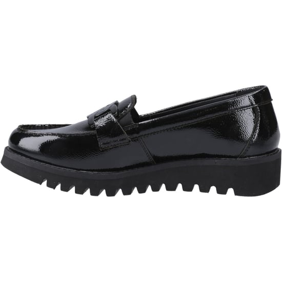 Hush Puppies Francis Loafer Patent Meisjes Zwarte Leren Mocassins - Image 4