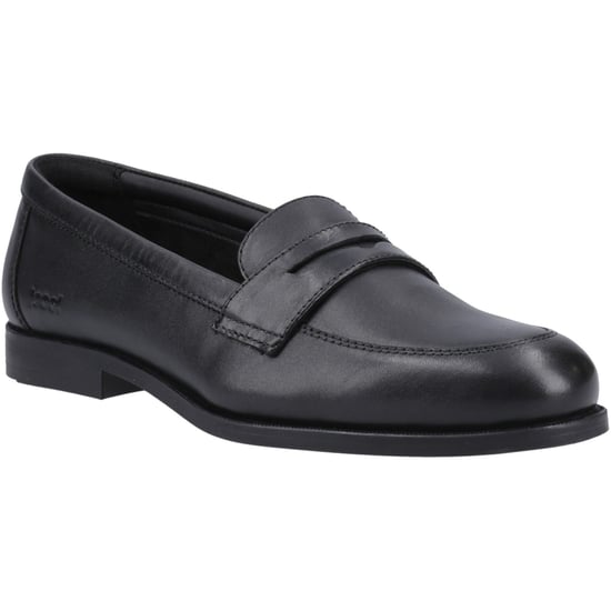 Pod Islay Meisjes Zwarte Leren Mocassins - Image 1