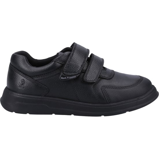 Hush Puppies Ryan SNR Leren Zwarte Schoenen Voor Jongens - Image 4