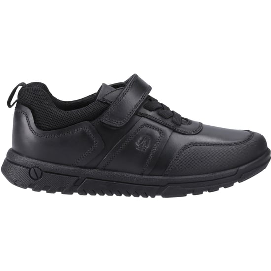Hush Puppies Sutton Bungee Leren Zwarte Veterschoenen Voor Jongens - Image 5