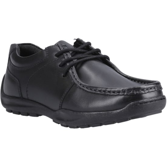 Hush Puppies Mackenzie Wallabee Leren Zwarte Veterschoenen Voor Jongens - Image 1