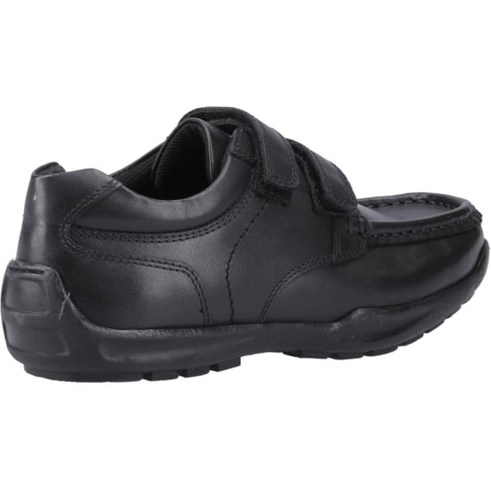 Hush Puppies Maddox Touch Fastening Leren Zwarte Schoenen Voor Jongens - Image 2