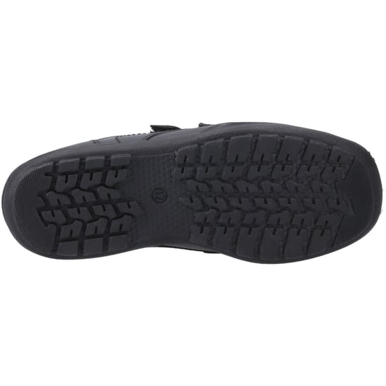 Hush Puppies Maddox Touch Fastening Leren Zwarte Schoenen Voor Jongens - Image 3