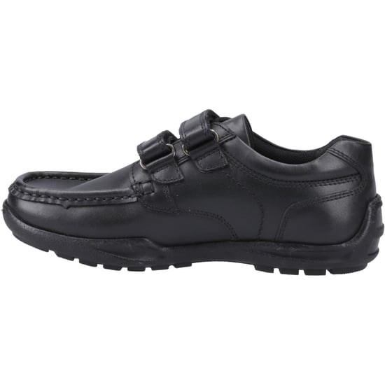 Hush Puppies Maddox Touch Fastening Leren Zwarte Schoenen Voor Jongens - Image 4