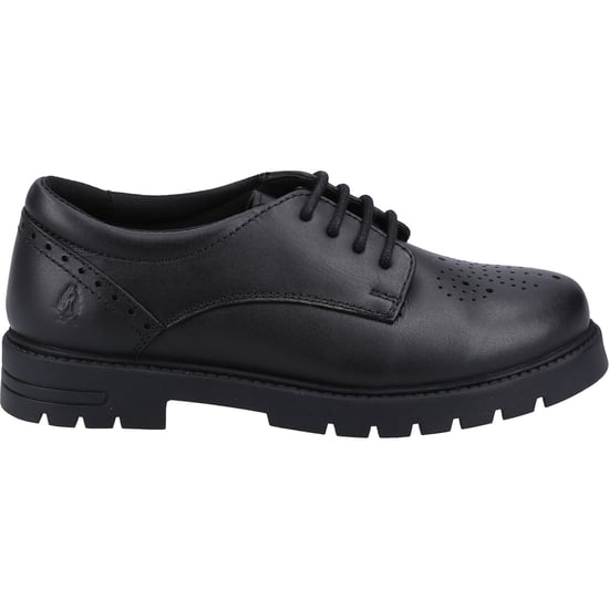 Hush Puppies Jayne Lace Up SNR Meisjes Zwarte Veterschoenen Van Leer - Image 4