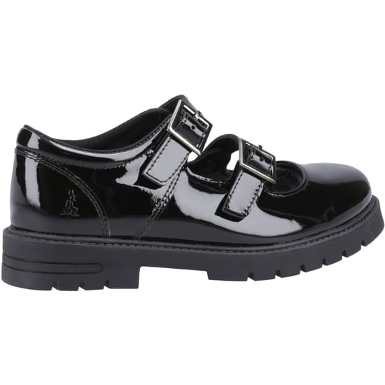 Hush Puppies Ella Patent Senior Meisjes Zwart Leren Schoenen - Image 2