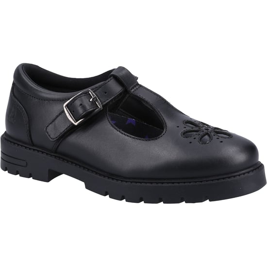Hush Puppies Fiona JNR Meisjes Zwart Leren Schoenen - Image 1