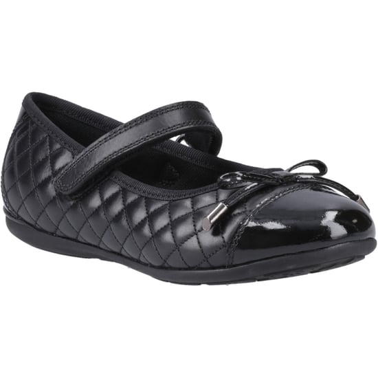 Hush Puppies Lottie Leren Zwarte Ballerina's Voor Meisjes - Image 1