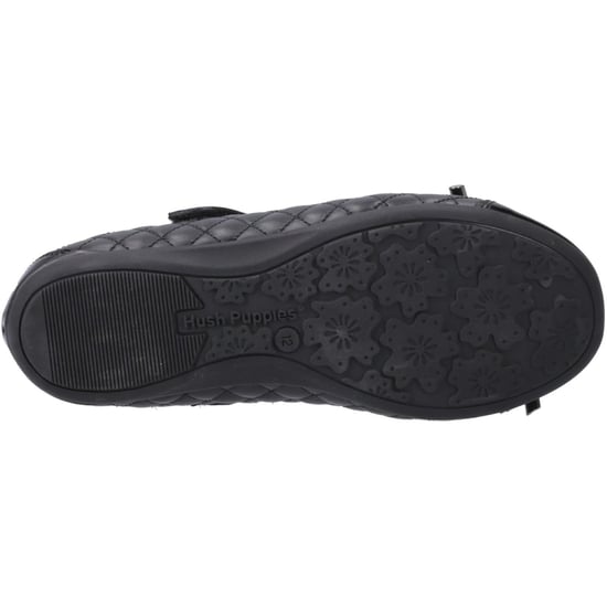 Hush Puppies Lottie Leren Zwarte Ballerina's Voor Meisjes - Image 3
