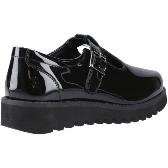 Hush Puppies Florrie T-Bar Meisjes Zwart Leren Schoenen - Image 2