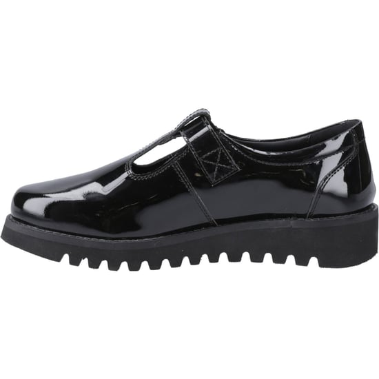 Hush Puppies Florrie T-Bar Meisjes Zwart Leren Schoenen - Image 4