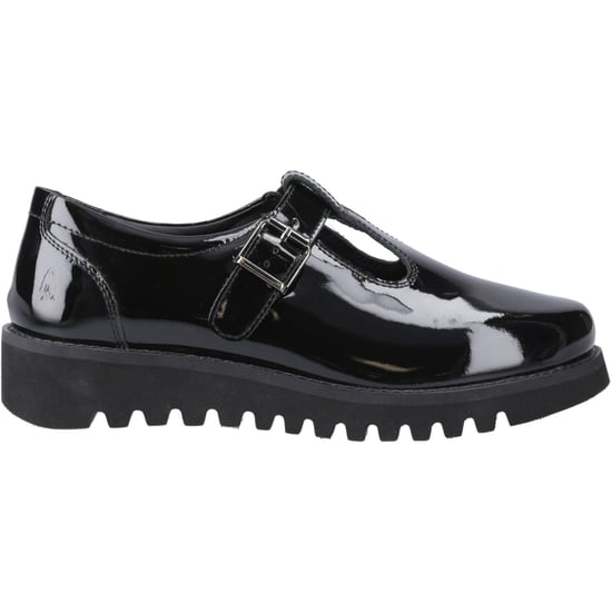 Hush Puppies Florrie T-Bar Meisjes Zwart Leren Schoenen - Image 5