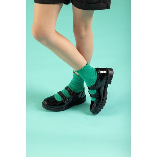 Hush Puppies Ella Patent Junior Meisjes Zwart Leren Schoenen - Image 6