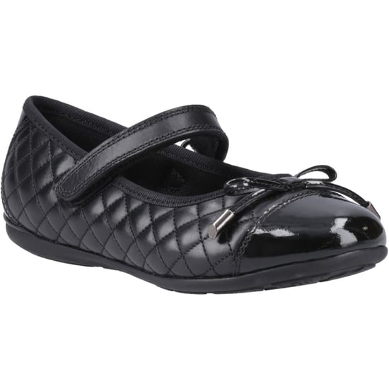 Hush Puppies Lottie Leren Zwarte Ballerina's Voor Meisjes - Image 1