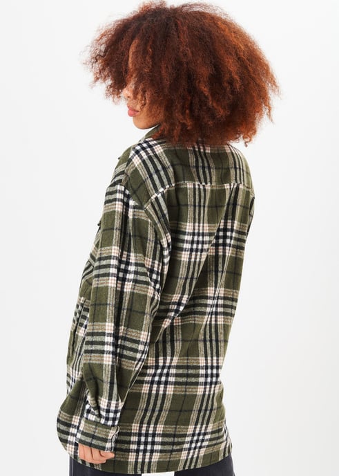 Groen geruit oversized zakdetail jasje - Image 4