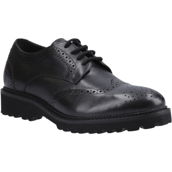 Hush Puppies Gabi Lace Up Meisjes Zwart Leren Brogues - Image 1