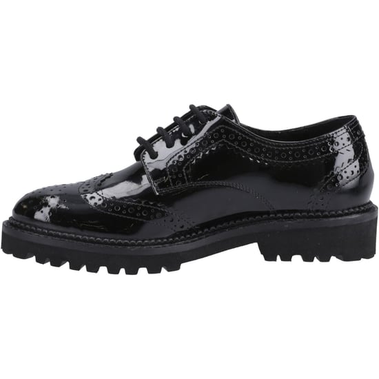 Hush Puppies Gabi Lace Up Meisjes Zwart Leren Brogues - Image 4