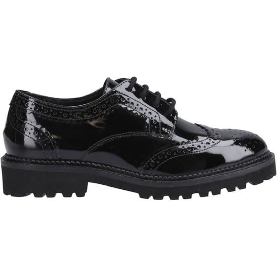 Hush Puppies Gabi Lace Up Meisjes Zwart Leren Brogues - Image 5