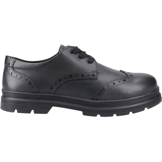 Pod Fiona Meisjes Zwart Leren Brogues - Image 5