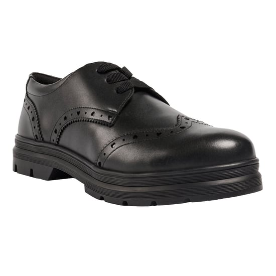 Pod Fiona Meisjes Zwart Leren Brogues - Image 1