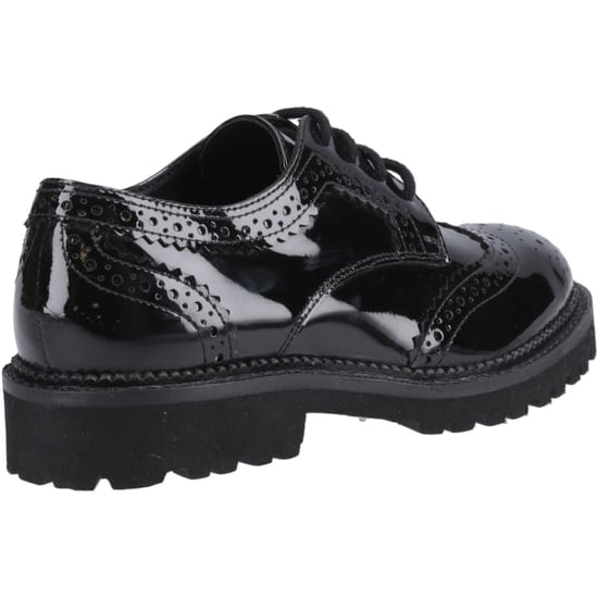 Hush Puppies Gabi Lace Up Meisjes Zwart Leren Brogues - Image 2