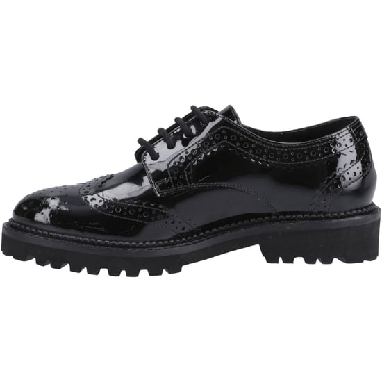 Hush Puppies Gabi Lace Up Meisjes Zwart Leren Brogues - Image 4