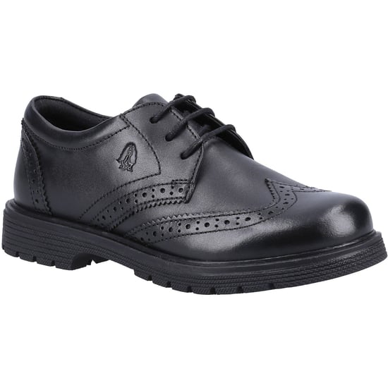 Hush Puppies SALLY SENIOR 2 Meisjes Zwart Leren Brogues - Image 1