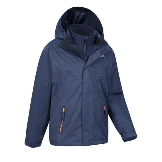 Mountain Warehouse Kinder/Kids Bracken Extreme 3 in 1 Waterdichte Jas (Marine) - Image 4