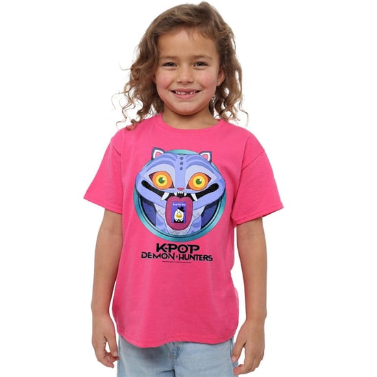 K-Pop Demon Hunters Kinderen/Kinderen Save The Date Derpy Tijger Cartoon T-shirt (Fuchsia) - Image 5