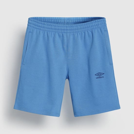 Umbro Heren Fleece Logo Casual Shorts (Azuurblauw) - Image 1