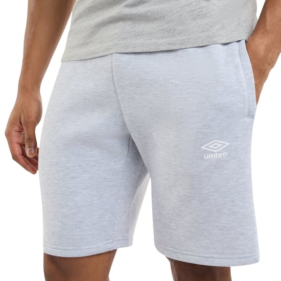 Umbro Heren Fleece Logo Casual Shorts (Grijze Mergel) - Image 3