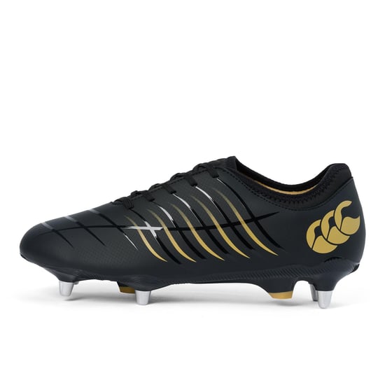 Canterbury Heren Phoenix 2.0 Team Soft Ground Rugbyschoenen (Zwart/Goud) - Image 1