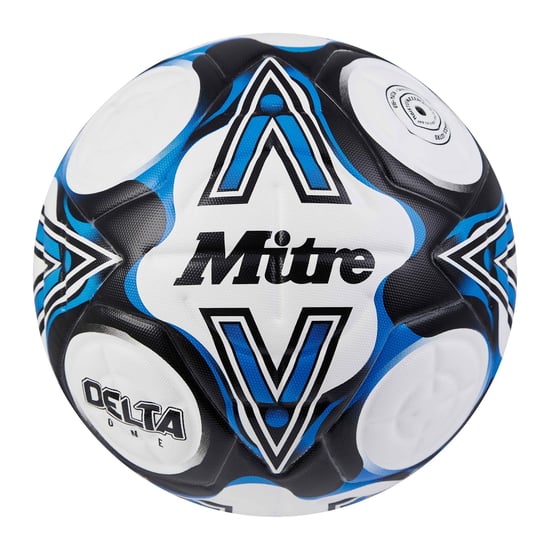 Mitre Delta One Voetbal (Wit/zwart/blauw) - Image 1
