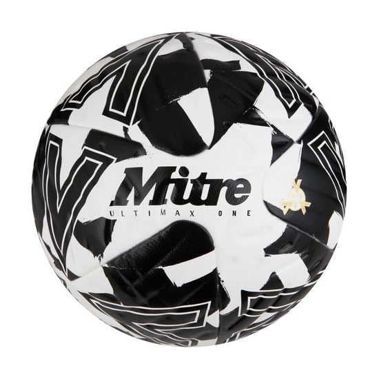 Mitre Ultimax één voetbal (Wit/zwart) - Image 1