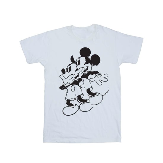 Disney Heren Mickey Mouse Shake T-Shirt (Wit) - Image 1