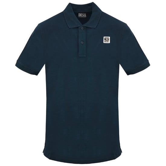 Diesel Small Patch Logo Marineblauw Total Eclipse Poloshirt - Image 1