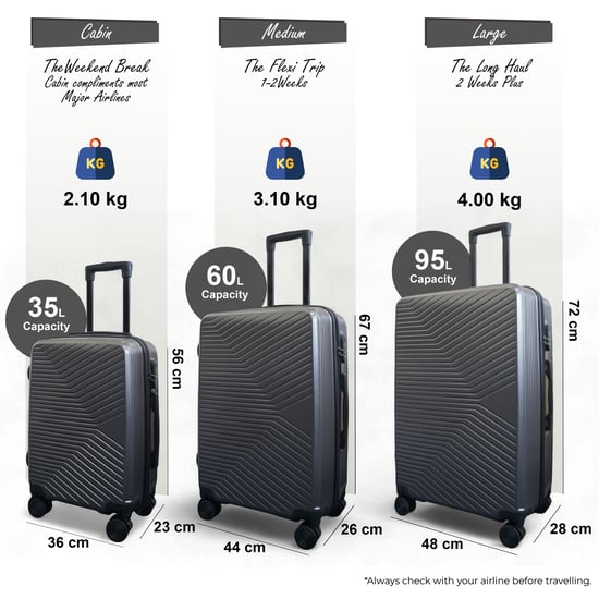 Harde koffer in antracietgrijs, robuuste handbagagekoffer met 8 wielen - Image 3