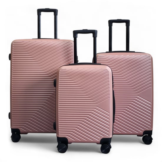 Harde koffer in roségoud, robuuste handbagagekoffer met 8 wielen - Image 1