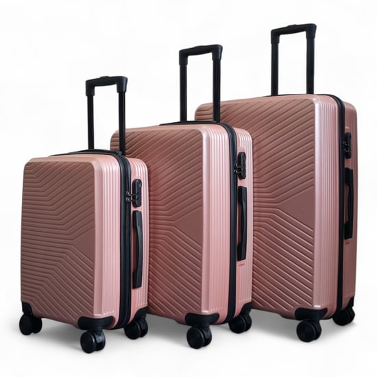 Harde koffer in roségoud, robuuste handbagagekoffer met 8 wielen - Image 4