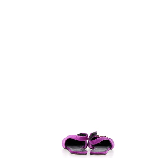 Balenciaga BB Knife Slingback Flats in Paarse Fluwelen - Image 4