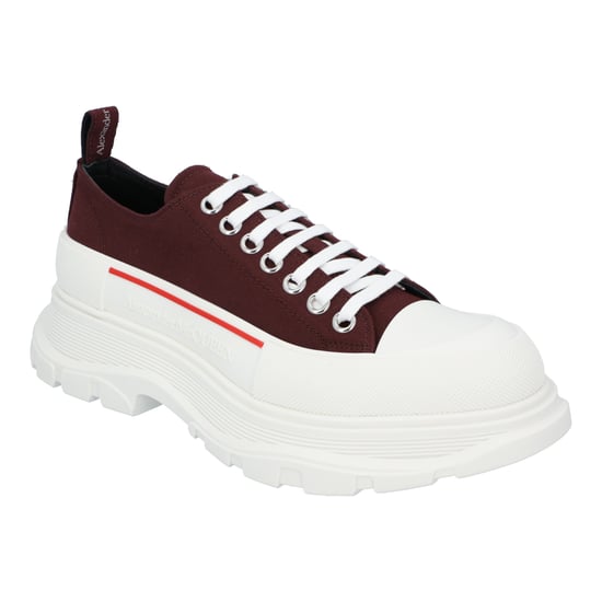 Alexander McQueen Tread Sneakers 'Bordeaux Wit' - Image 5