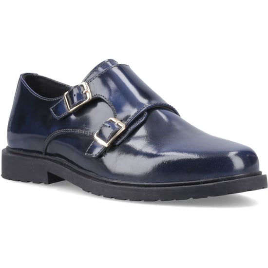 Hush Puppies Verity Hi-Shine Leder Dames Navy Schoenen - Image 1