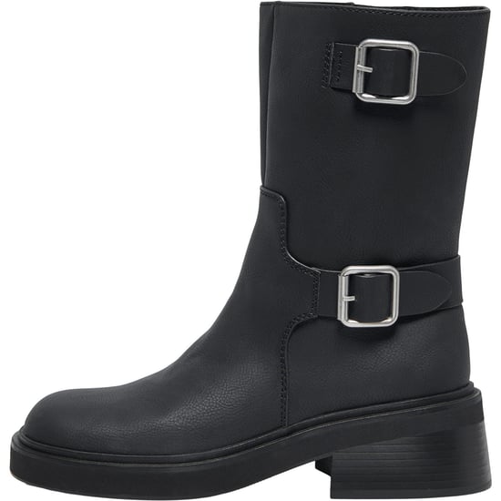 ONLY BUTTER-2 Polyurethaan Dames Zwarte Hak Mid Calf Laarzen - Image 4